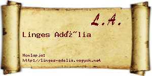 Linges Adélia névjegykártya